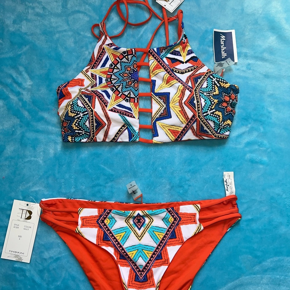 New Colorful Geometric Bikini Set small